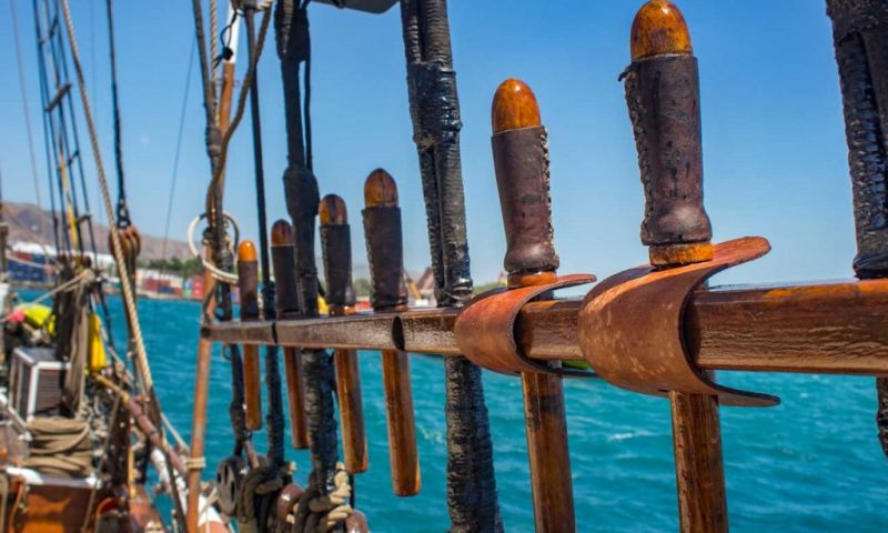 Historic Vessel Vega - Belaying pins