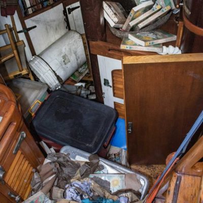 Not counting our extensive private reading collection, 450 newly printed copies of Windsong and The Vega Adventures were severely damaged by a mixture of muddy river water and diesel fuel.