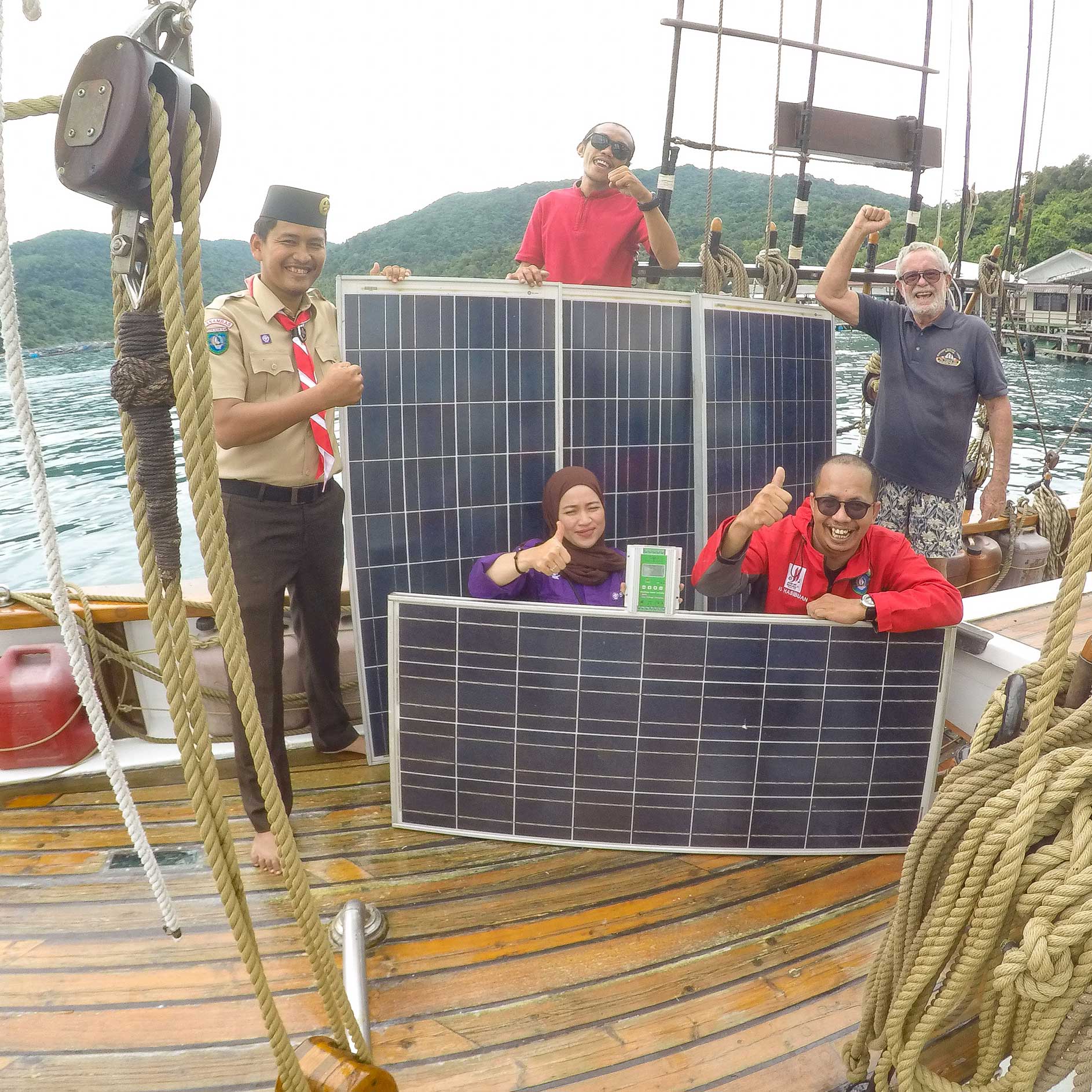 Anambas_37 Here is the first batch on their way. Special thanks to the Anambas Island's Scouts for their help in getting them to their new home. A local techie will install them and we have been promised pictures to share with you.